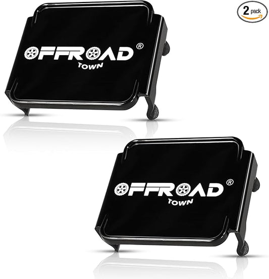 OFFROADTOWN LED Cube Lights Covers 2PCS 3 Inch Black Square LED Pods Covers Offroad Light Covers Polycarbonate Lens Protective Light Bar Cover for LED Pod Ditch Fog Light Pods Covers