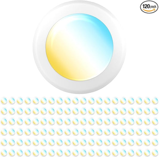 Sunco 120 Pack LED Disc Lights Ceiling 6 Inch, Flush Mount Disk Light, Recessed Can Lighting, 1050 LM, 15W (75W Equivalent), Selectable CCT 3000K/4000K/5000K/6000K/6500K, Dimmable, Damp Rated ETL