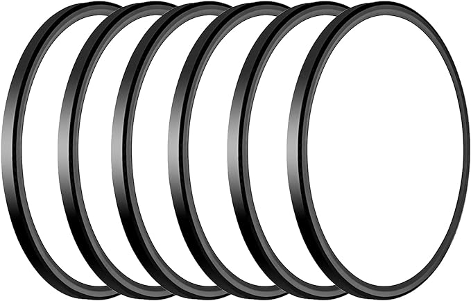 6Pack 3200lm LED Flush Mount Ceiling Light, Super Slim 12 inch LED Ceiling Light, 5000K LED Ceiling Light for Bedroom, Living Room, Dining Room (Black, Six Pack)