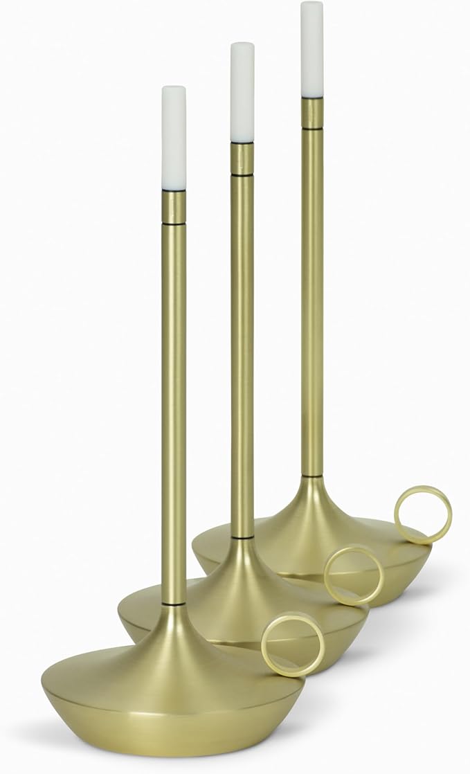 Graypants Wick Portable LED Lamp (Brass, Classic)