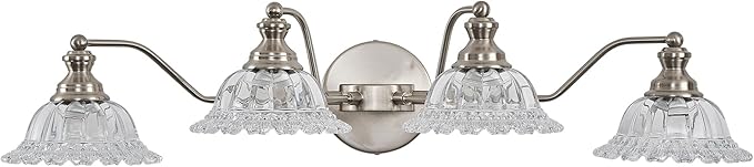 XIEDUN Brushed Nickel 4 Light Vanity Light