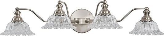 XIEDUN Brushed Nickel 4 Light Vanity Light