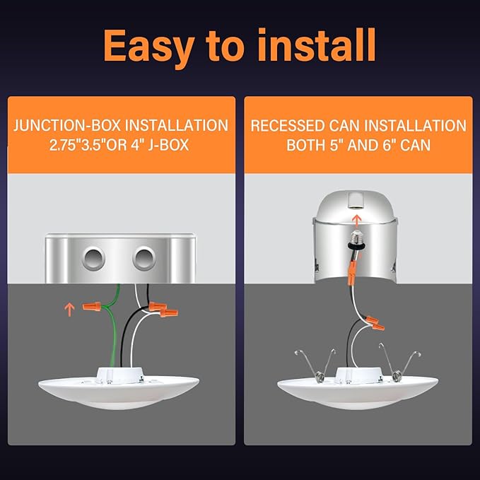 Peteme Smart Led Disk Lights, Smart Flush Mount Ceiling Lights 5/6 Inch, RGBWW Color Changing Dimmable Recessed Light, IC Rated ETL Certified, Compatible with Alexa/Google, Sync to Music,1150LM, 6Pack