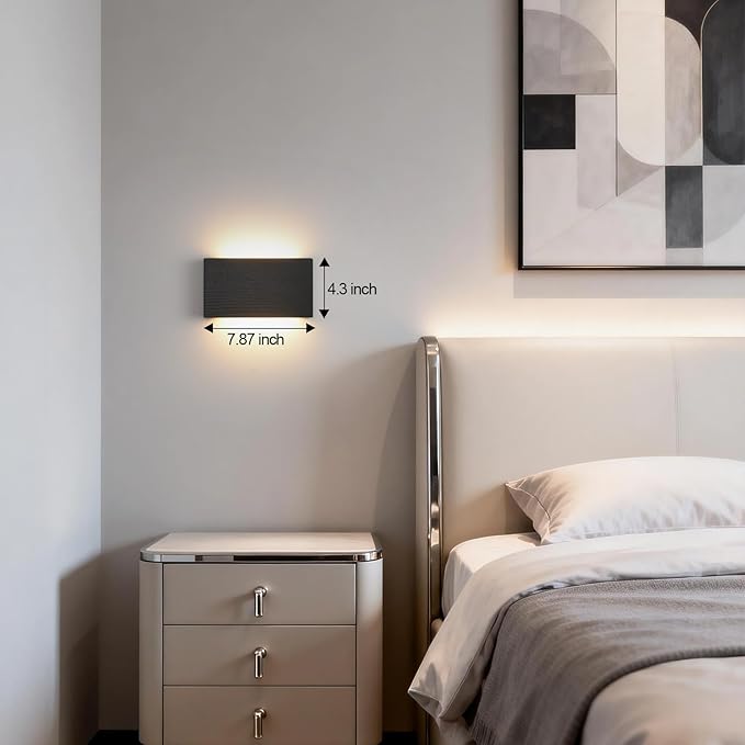 Black Wood wall sconces Lights Indoor for Living Room,wall Lamps Bedroom,Black wall Sconce wall Mounted lamp,wall Mounted Light,Indoor wall Lights