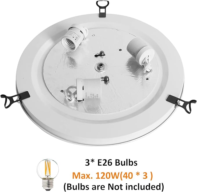 ARTZONE Tiffany Ceiling Lights, 3-Light 16 Inch Stained Glass Flush Mount Ceiling Light for Bedroom, Dining, Living Room, Entryway, Foyer