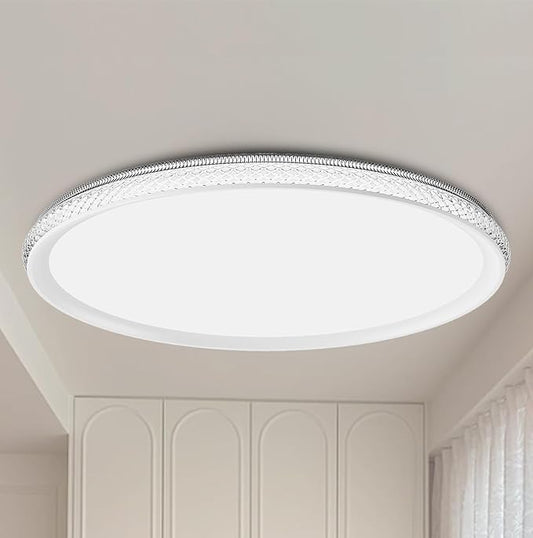 LED Ceiling Light 15-Inch Dimmable Flush Mount with 5CCT Adjustable Color Temperature (2700K-5000K), 35W 4000LM, Ceiling Light Fixture for Bedroom, Kitchen, Living Room, Office, and Hallway.