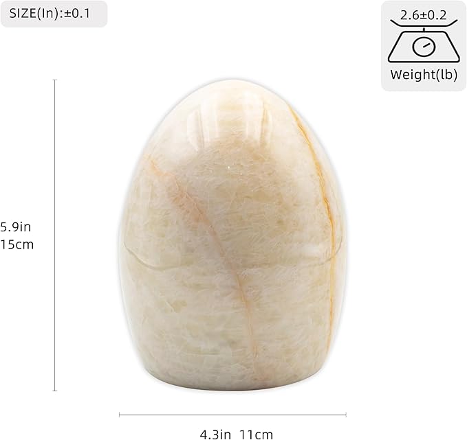 Marble Jade Touch Table Lamp Easter Egg Desk Bedside Cordless Lamps for Living Room Night Stands USB-C 3-Level Brightness, LED Night Light for Office Patio Camping Restaurant Home (Peach Jade)