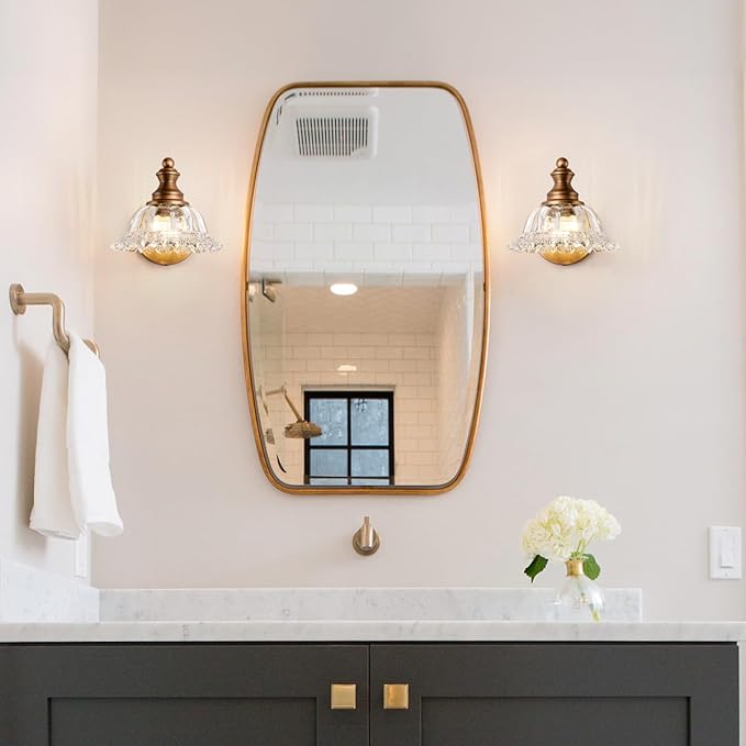 XIEDUN Vintage Wall Sconces Brass Wall Sconces 1 Light Wall Lights for Living Room