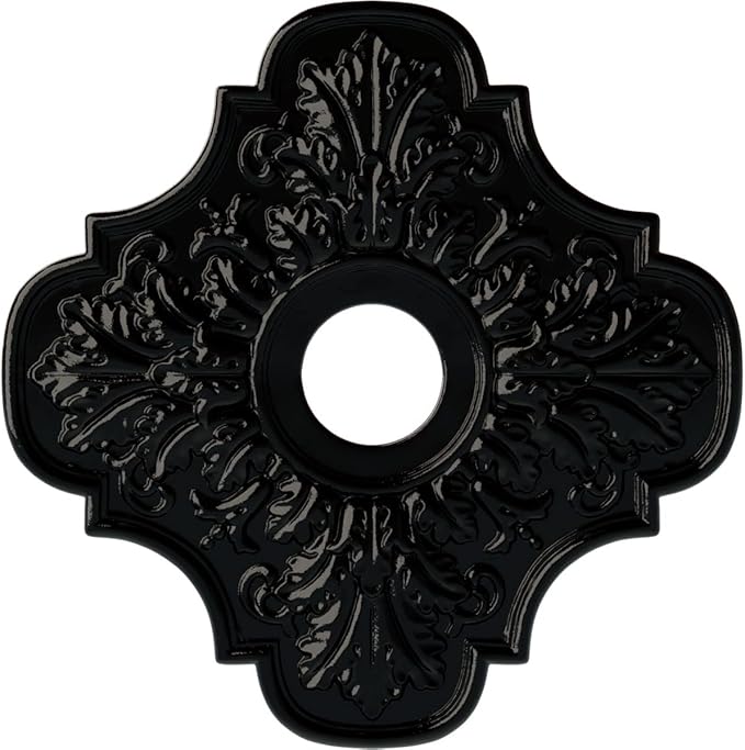 Ekena Millwork CM17PEBPSDecorative Ceiling Medallions Modeled After Original Historical Patterns & Designs, Black Pearl