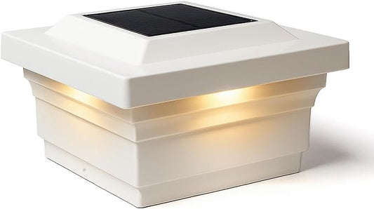 Classy Caps Regal Solar Post Cap (White, 5"x5")
