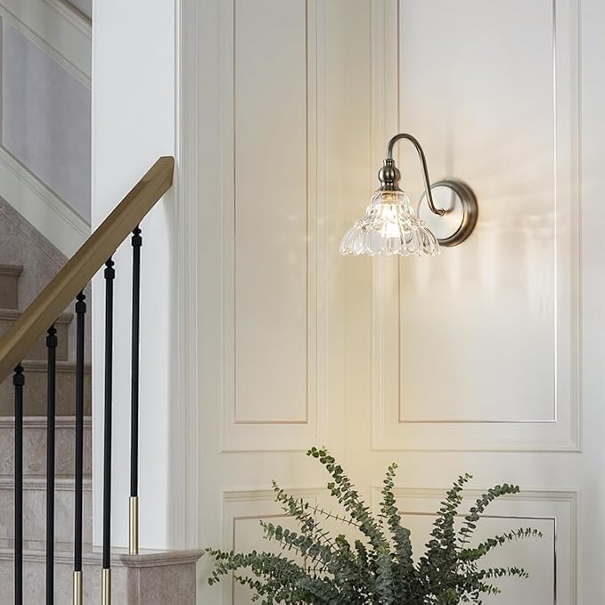 Brushed Nickel Wall Sconces Bathroom Wall Light Fixtures Modern Vanity Lights for Bathroom Bedroom