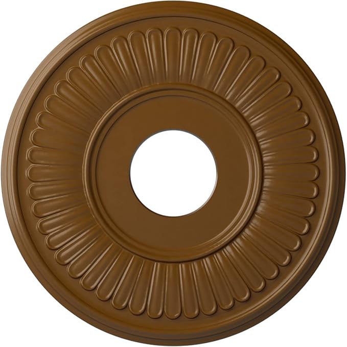 Ekena Millwork CM15BESTF 15 3/4"OD x 3 7/8"ID x 3/4"P Berkshire Ceiling Medallion, Smokey Topaz