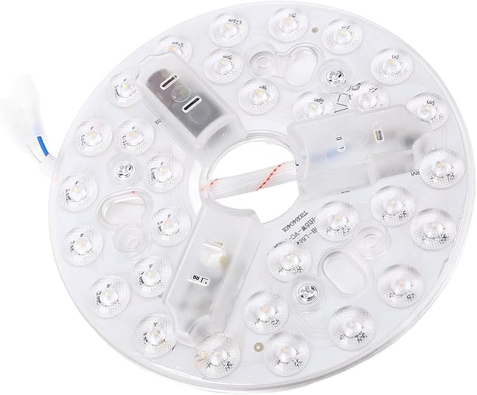 Pomya 5.3 Inch LED Retrofit Light Kit for Ceiling Fan Light Replacement Panel, 3000K 4200K 6500K Color Temperature Adjustable, Dimmable 15W Round LED Light CRI90