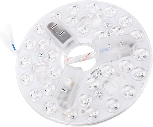 Pomya 5.3 Inch LED Retrofit Light Kit for Ceiling Fan Light Replacement Panel, 3000K 4200K 6500K Color Temperature Adjustable, Dimmable 15W Round LED Light CRI90