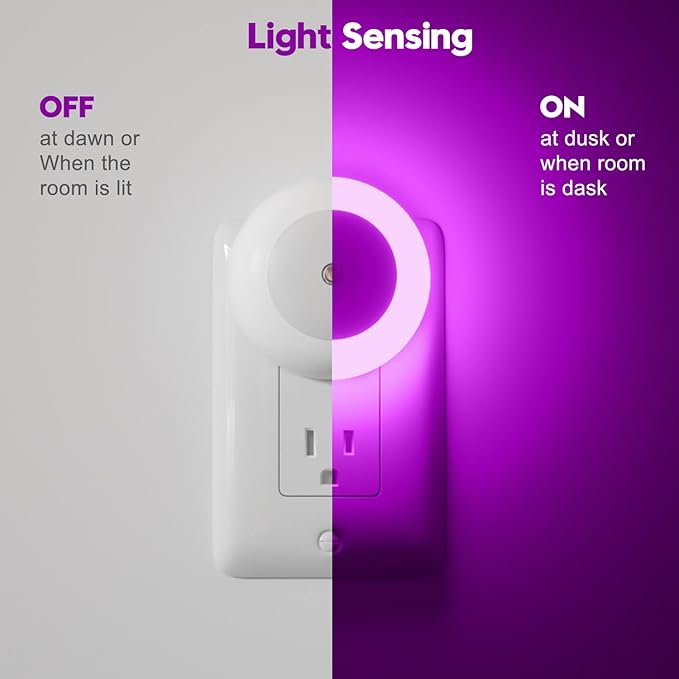 fesnne Night Light, Night Lights Plug into Wall, Dusk to Dawn Sensor, Pink Led Night Light 0.5W, 2 Pack Nightlight for Adults, Bedroom, Bathroom, Hallway, Kitchen