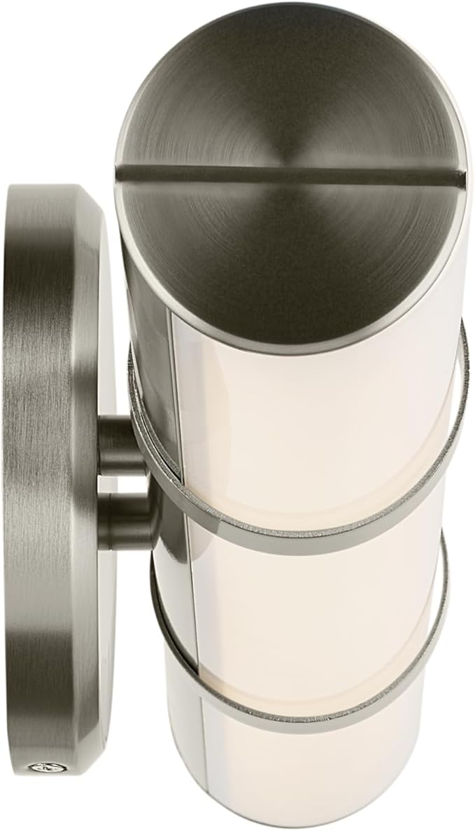 Kichler Rosh 18" LED Bathroom Vanity Light Fixture with White Glass in Brushed Nickel, Modern Minimalist Bath Bar for Mirror, Dimmable (18" W x 5" H), 55187NILED