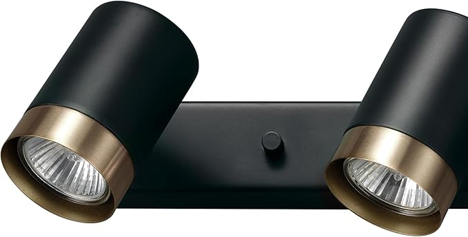 Globe Electric 64000047 22" 4-Light Plug-in Track Lighting, Matte Black, Pivoting Heads, in-Line On/Off Switch, Minimalist Ceiling Light Fixture for Kitchen Island, Hallway, or Dining Room
