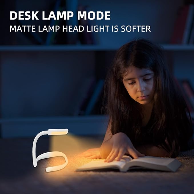 LED Neck Reading Light, Book Light for Reading in Bed, Adjustable Brightness Desk Lamp, 3 Color Modes, Flexible Arms for Repairing, Night Running, Walking, Knitting, Camping (1 PCS)