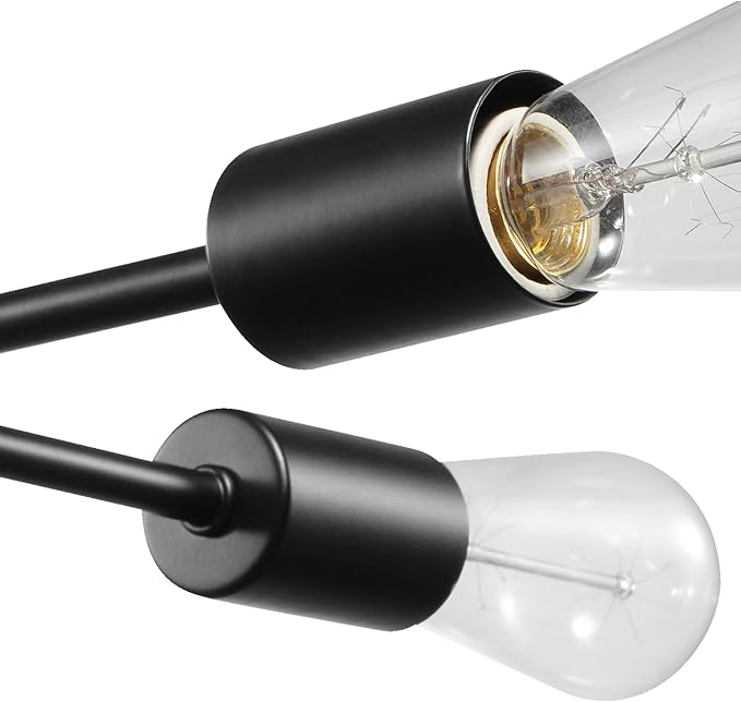 Globe Electric 66008 Vane 4-Light Flush Mount Ceiling Light, Matte Black