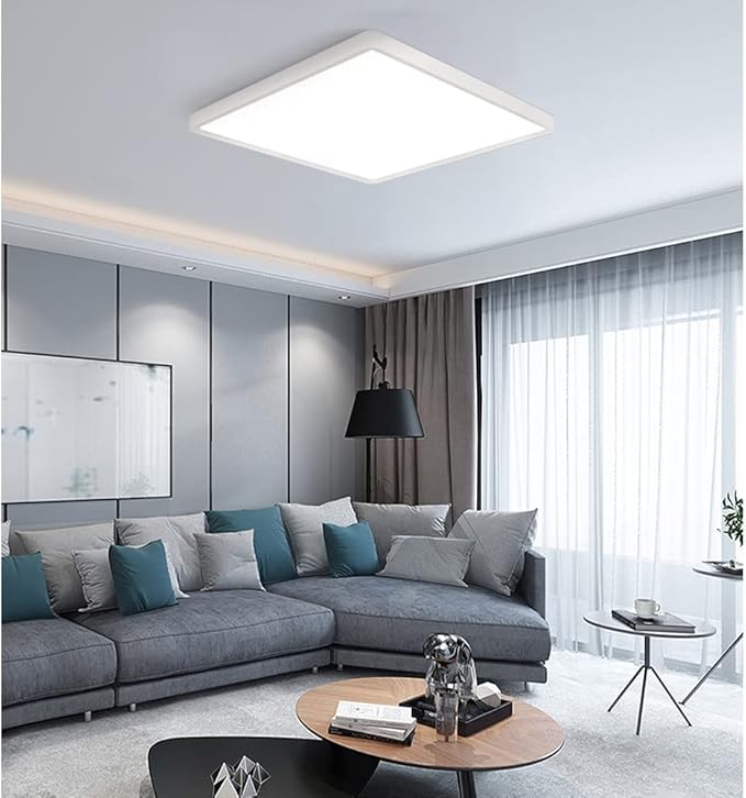 2Pack 12inch 24W LED Flush Mount Ceiling Light, 5000K Square LED Ceiling Light, 3200LM Flat LED Ceiling Light for Bedroom, Living Room, Dining Room