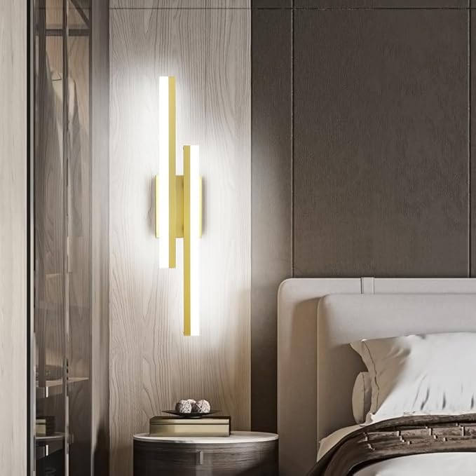 PRESDE 24" LED Vanity Light Bar, Modern Brushed Gold Bathroom Light Fixtures Over Mirror