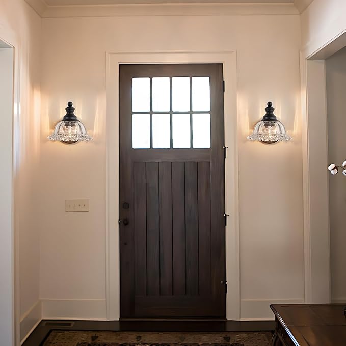 XIEDUN Vanity Light Black Wall Sconces Farmhouse Bathroom Sconces