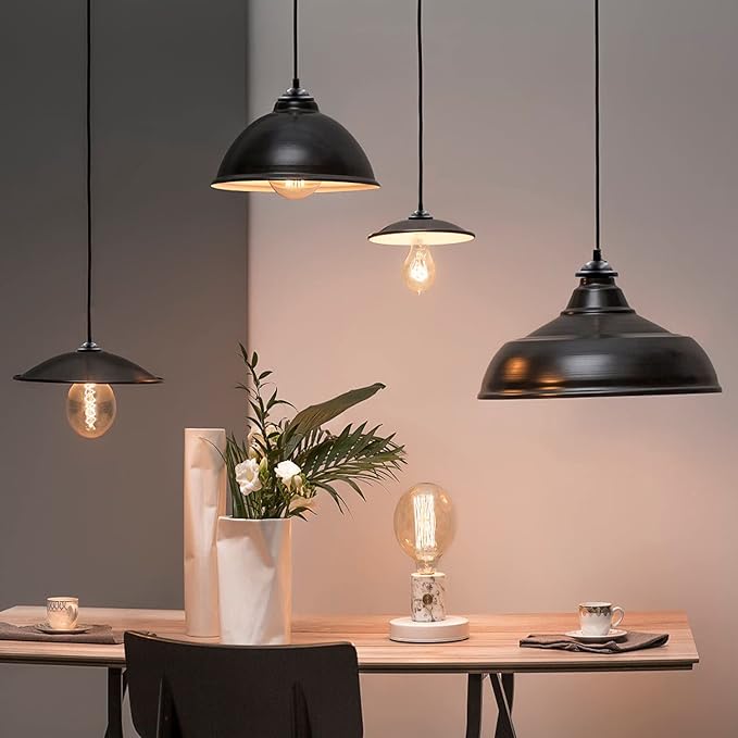 Pendant Light Kit 2pcs Mini Pendant Light Cord Cable Socket E27 Lamp Holder with 3.94ft Adjustable Industrial Vintage Hanging Ceiling Lantern Light Fixture for Bedroom Chandelier