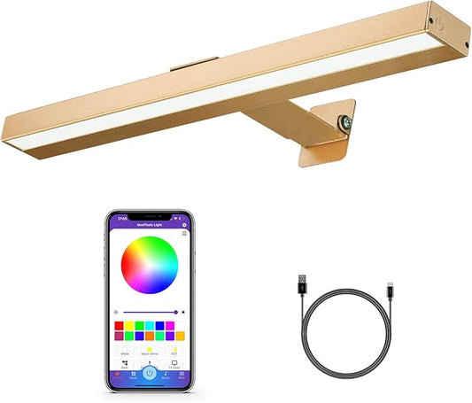MIOBLUE Rechargeable Picture Light, Battery Painting Light Display Lamp with APP Music Sync Multi Dynamic Modes Timer Dartboard Artwork Light for Frame Portrait