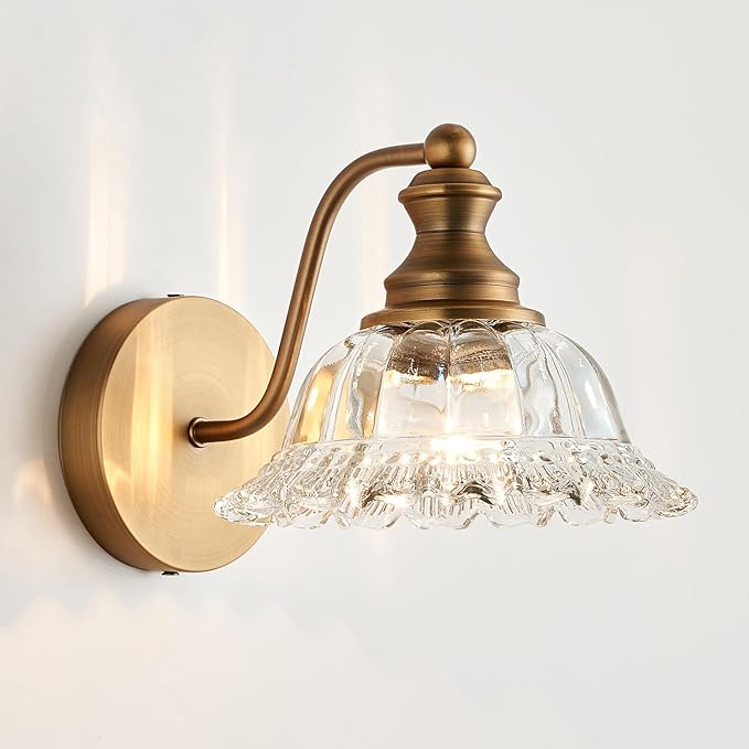 XIEDUN Vintage Wall Sconces Brass Wall Sconces 1 Light Wall Lights for Living Room