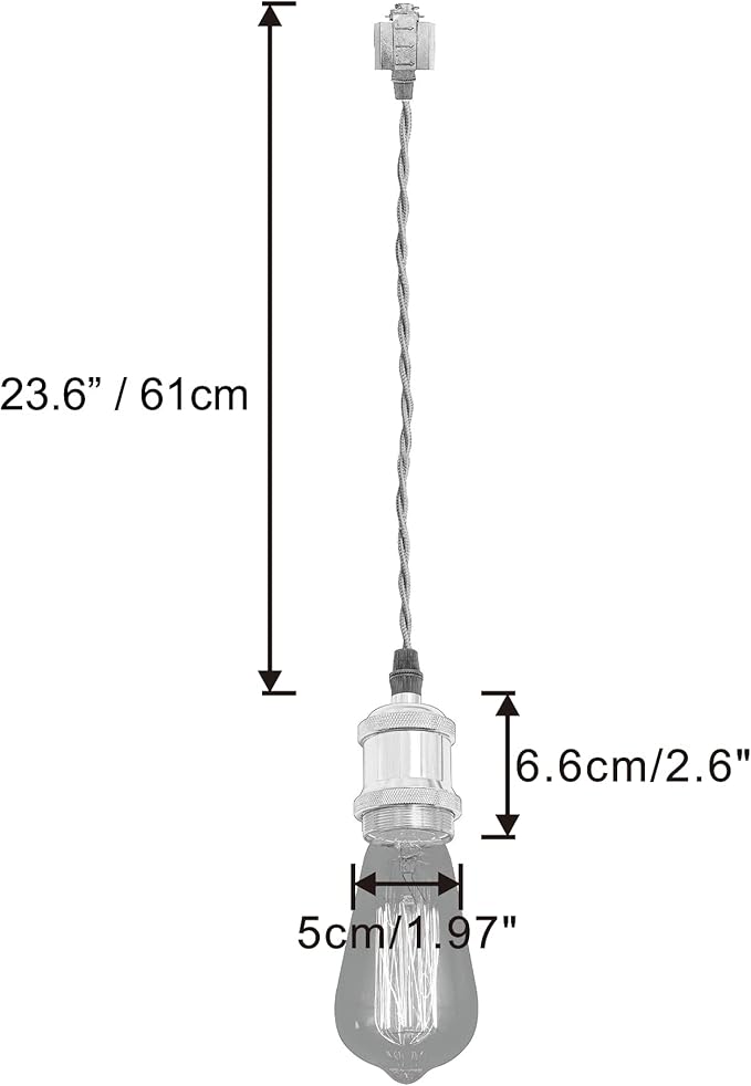 Kiven 3-Light H-Type Wire Track Light Pendants, 23.6 Inch Cord Length Black Weave Rope, Restaurant Chandelier Decorative Pendant Light Industrial Factory Pendant Lamp 3 Pack,Bulb Not Included（Gold）