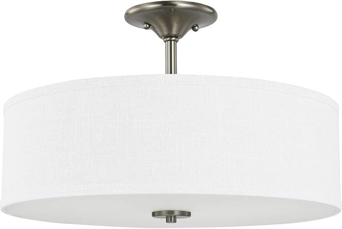 Progress Lighting P350167-009 Inspire Close-to-Ceiling, Brushed Nickel, 11.50x18.00x18.00