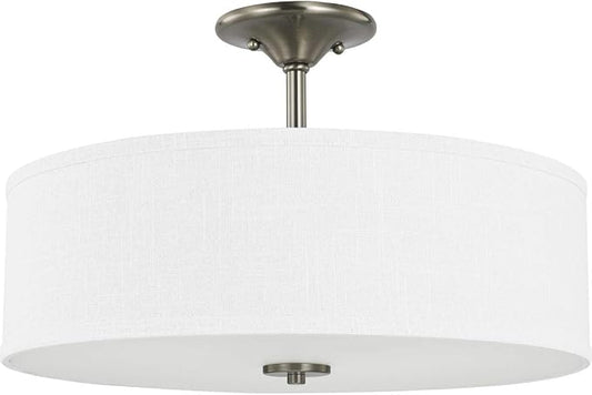 Progress Lighting P350167-009 Inspire Close-to-Ceiling, Brushed Nickel, 11.50x18.00x18.00