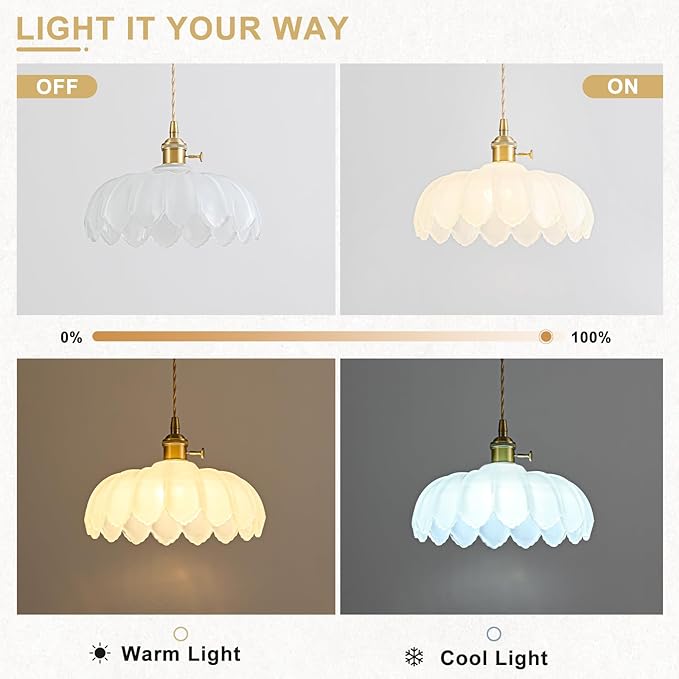 Glass Pendant Lights Kitchen Island, Vintage Brass Pendant Light Fixtures, Adjustable Milk White Kitchen Pendant Lighting Over Island for Bedroom Living Room Hallway Dining Room