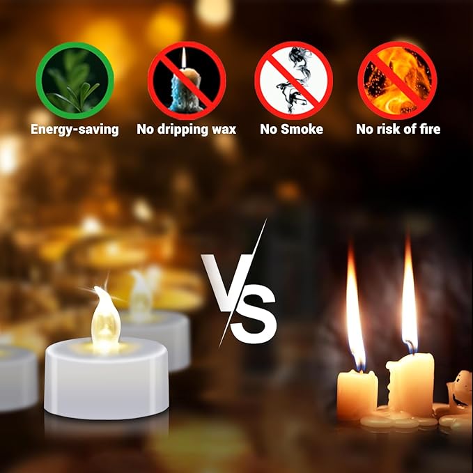 200 Pack LED Tea Lights Bulk, 200+ Hours Long Lasting Battery Operated Flameless Candles for Wedding Centerpieces, Proposal Decorations, Valentine's Day & Event Decor (Warm White)