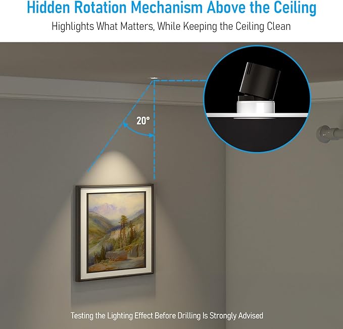 TORCHSTAR 3 Inch 5CCT LED Slot Aperture Recessed Lights with J-Box, 35° Ultra-Narrow Trim Recessed Ceiling Spotlight, IC Rated, Dimmable, Anti-Glare, CRI 90, 2700-5000K, ETL FCC, Pack of 4