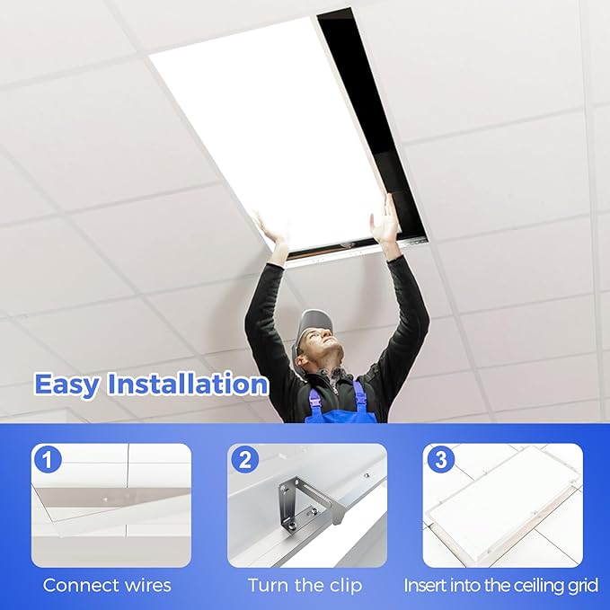 AIKVSXER 30 Pack 2x4 LED Flat Panel Light - Selectable 5 CCT 3000K-6500K & 5 Wattage 30-70W 7700Lm 0-10V Dimmable 2x4 led Drop Ceiling Lights 120-277V for Commercial and Home