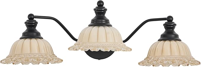XIEDUN Black Bathroom Vanity Light 3 Light