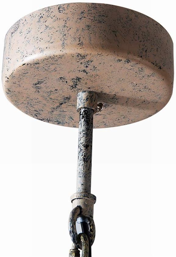 Newrays Wood Bead Chandelier Pendant Gray Blue Finishing Bohemian Boho Beachy Ceiling Lamp Light Fixtures (18.89 in*24.40 in)