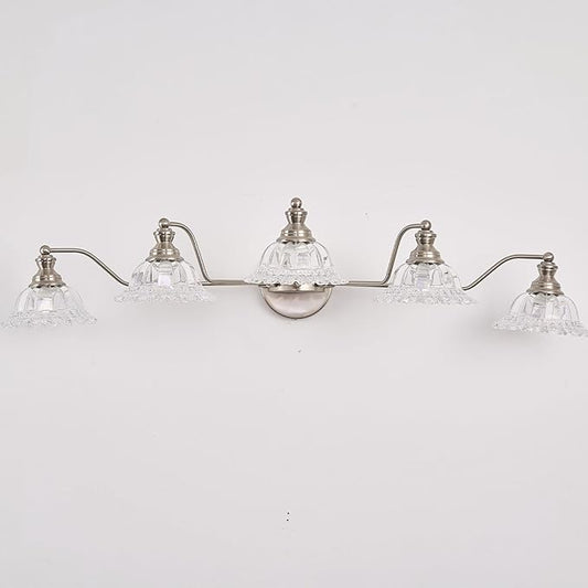 XIEDUN Brushed Nickel 5 Light Vanity Light
