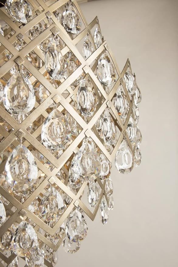 Corbett Lighting Tiara 11-Light Pendant - Vienna Bronze Finish with Clear Crystal Drops