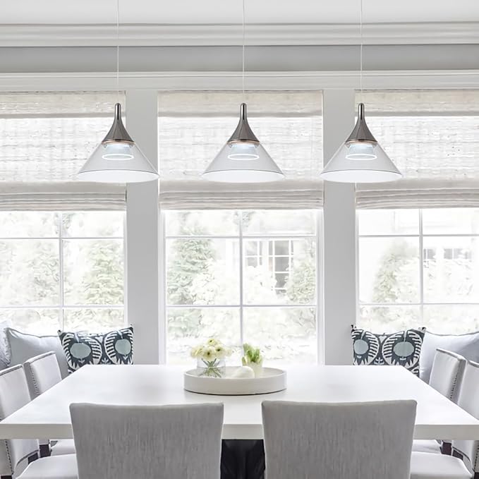 Hanging Pendant Light Pendant Light fixtures for Office Dining Room Kitchen Living Room Bedroom, Light Pendants for Kitchen Island, Dimmable, 110V, 12W, 1200lm, 6000K