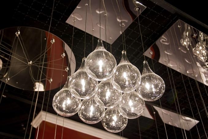 ET2 Larmes-9 Light Pendant in Modern style-14 Inches Wide by 8 inches high