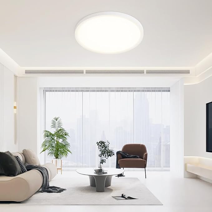 2 Pack Led Ceiling Light Fixture, 16'' 36W Ultra Thin Flush Mount, Dimmable, 3000K-4500K-6000K 3 Color Selectable, for Bedroom, Home Office, Kitchen, Dining Room, Living Room