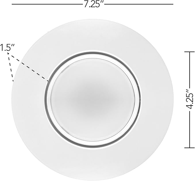 Maxxima 5" and 6" Rotatable LED Retrofit Downlight Gimbal - 1200 Lumens, 11 Watts, Dimmable, 5 CCT 2700K/3000K/3500K/4000K/5000K, Recessed Ceiling Light Fixture, Ideal for Kitchens and Dining Rooms