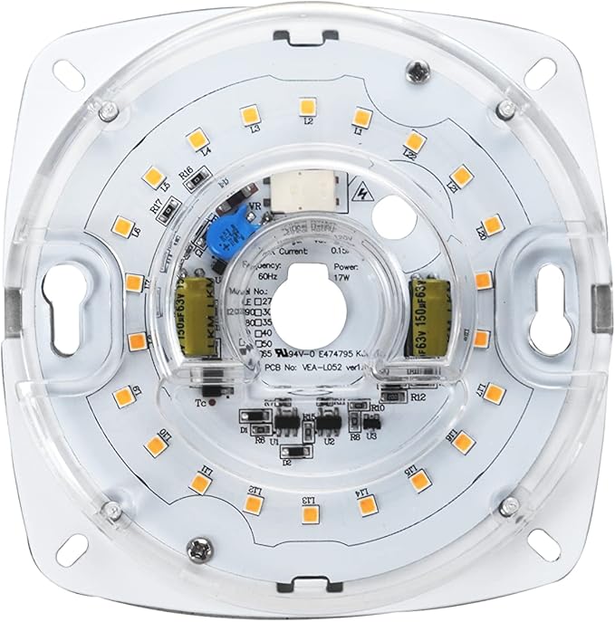 4" LED Light Engine Retrofit Kit - 5.39" Overall Size, 17W, 2700K, 1200LM, 120V, CRI90, UL/ES/JA8 Certified - Ideal for Ceiling Flush Lights, Ceiling Fans, Pendants & Garden Light