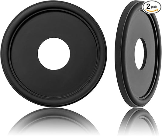 Black Molded PU Ceiling Medallion for Light Fixtures and Ceiling Fans 13 inch OD x 4 inch ID x 1 inch P Fits Canopies Up to 10.25 inch