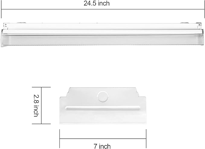 ANTLUX 2FT LED Wraparound Light, 20W Flush Mount LED Garage Shop Lights, 2400LM, 4000K Neutral White, 2 Foot Commercial Linear Ceiling Lighting Fixture for Kitchen, Laundry, Workshop, Closet, 4 Pack