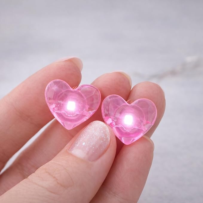 BOHON Valentine Day Decorations, 13 ft 40 LEDs Pink Heart Lights String | Fairy String Lights Battery Operated, Valentine Decor for The Home Indoor Garland Party Galentines Day Decorations Pink