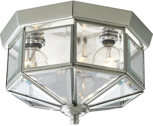 Progress Lighting P5788-09 3-25W CAND CLSE TO CLG, 9-3/4" Diameter x 5-7/8" Height, Brushed Nickel