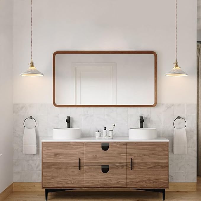 Modern Brushed Brass Pendant Lights Kitchen Island 2 Pack Mid Cenrury Milk Glass Hanging Light Fixture Vintage White and Gold Ceramic Pendant Light for Dining Room Bedroom Entryway MPL16D-2